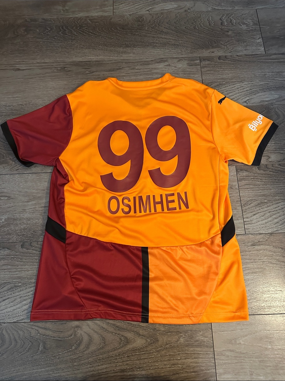 Puma Orange and Maroon Osimhen #99 Men's Galatasary Jersey